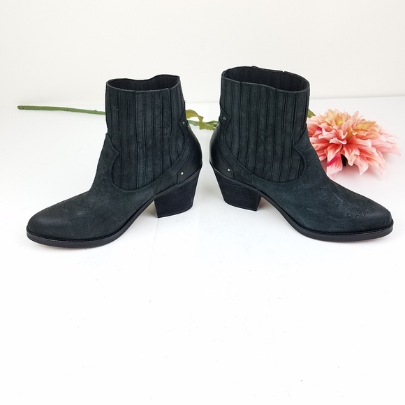 Musse & Cloud gray Western heel bootie size 9 - Picture 7 of 8